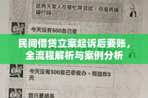 民间借贷立案起诉后要账，全流程解析与案例分析