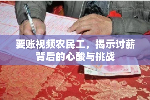 要账视频农民工，揭示讨薪背后的心酸与挑战