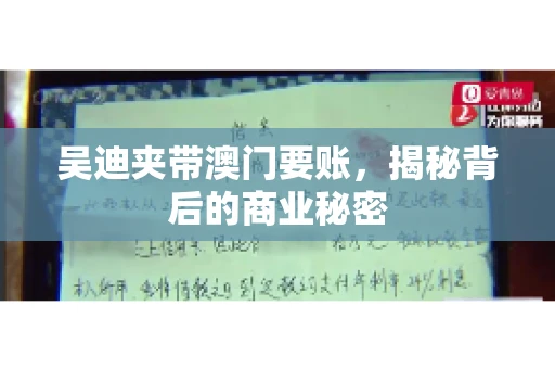 吴迪夹带澳门要账，揭秘背后的商业秘密