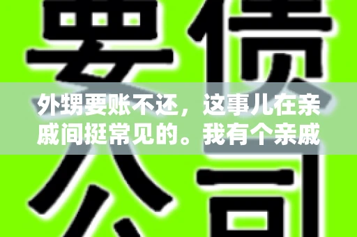 外甥要账不还，这事儿在亲戚间挺常见的。我有个亲戚，就碰上了这么一档子事儿。说起来，这事儿还挺有意思的，今天咱们就聊聊这个话题。