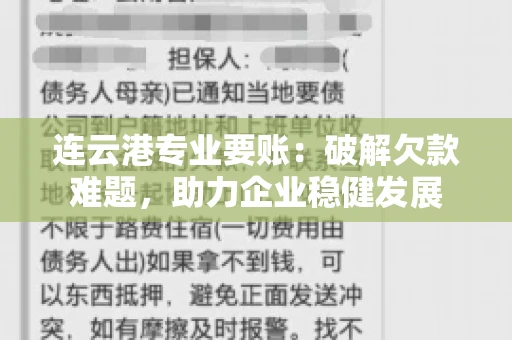 连云港专业要账：破解欠款难题，助力企业稳健发展