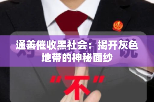 通善催收黑社会：揭开灰色地带的神秘面纱