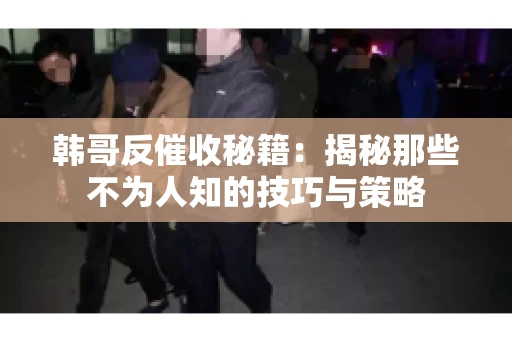 韩哥反催收秘籍：揭秘那些不为人知的技巧与策略